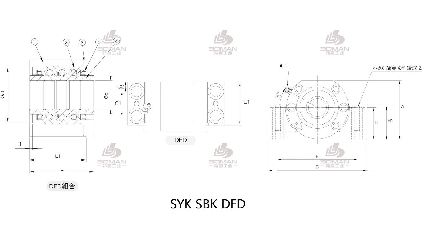 SYK EF20 syk丝杆固定端和支撑端